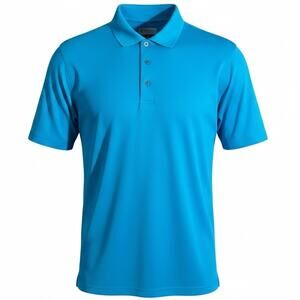 PGA Tour Golf Blue Short Sleeve Polo Size Medium RN #37763 EUC